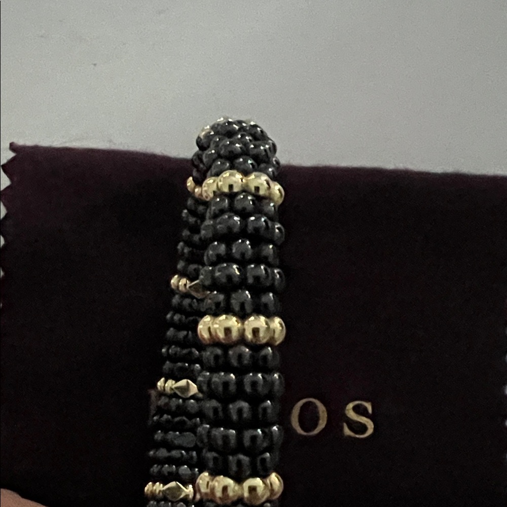 Lagos Black Ceramic and 18k Gold Beaded Bracelet - Picture 7 of 7